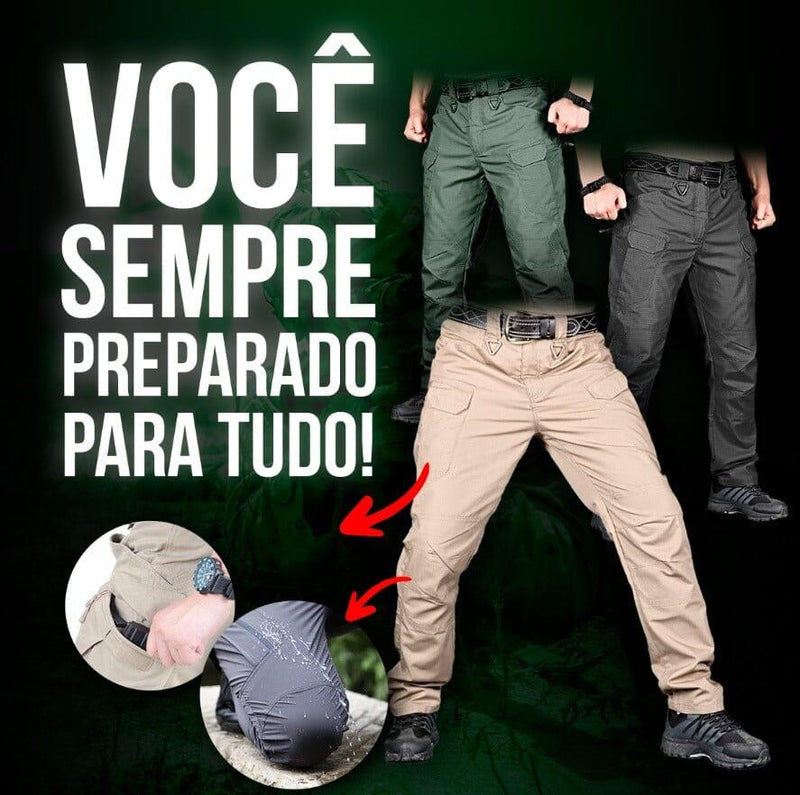 Calça Tática Militar Resistente e Impermeável + Cinto de Brinde